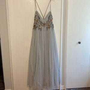BHLDN ball gown floral beading